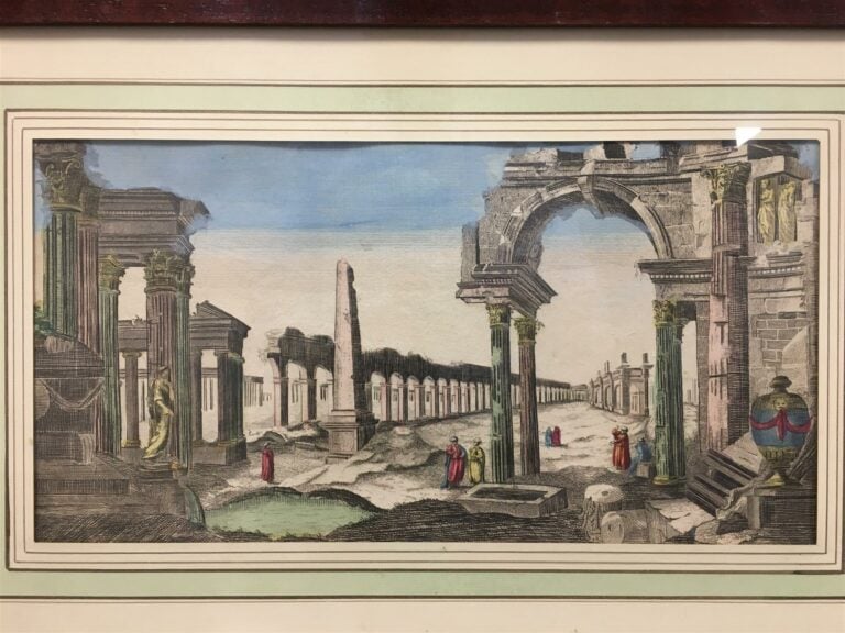 Ensemble de neuf gravures en couleurs, "Vues d'optique".