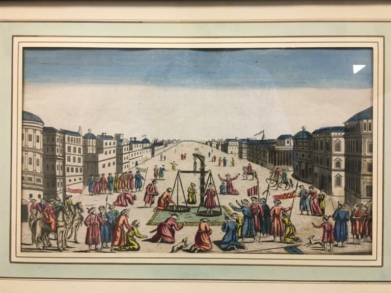 Ensemble de neuf gravures en couleurs, "Vues d'optique".