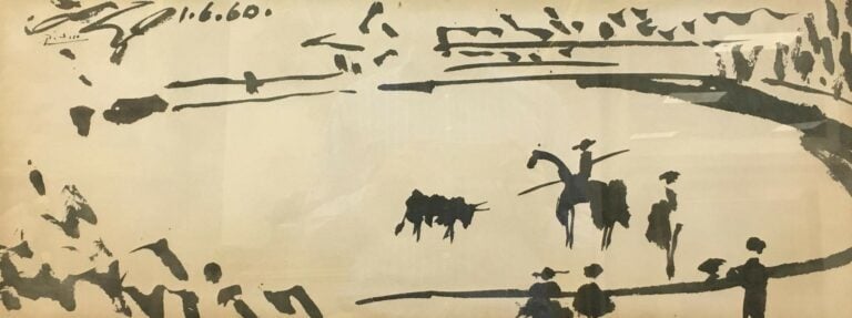 D'après Pablo PICASSO (1881-1973). - Don Quichotte et Sancho Pança - Impression…