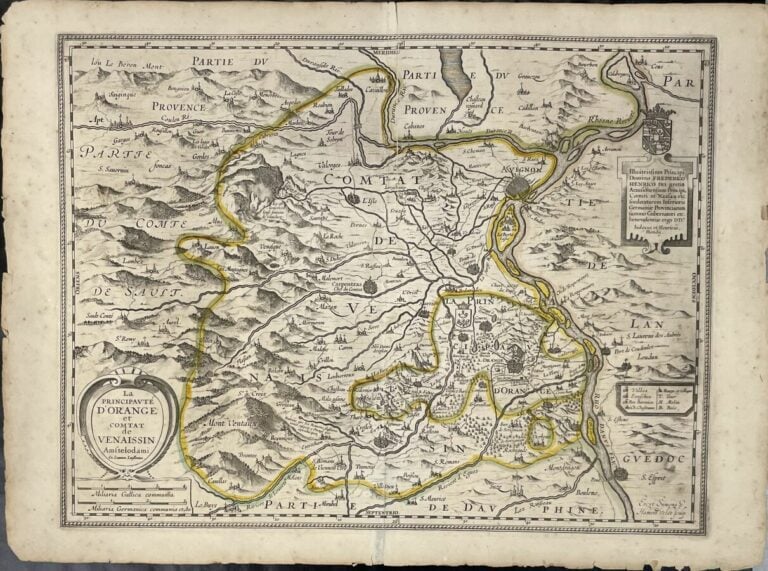 Carte de la principauté d'Orange. 42 x 59 cm