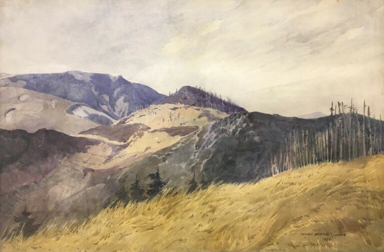 Henry BERMEITINGER (1892-1951). - Vue de montagne - Aquarelle sur papier, signé…