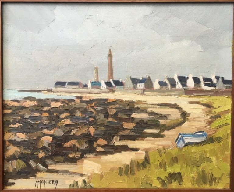 Michel de MARGUERAY (né en 1938). - Bord de mer à Penmarc'h, 1977 - Huile sur t…