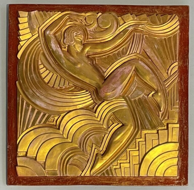 Maurice PICAUD (1900-1977) d'après - Danseuse - Paire de bas-relief en plâtre d…