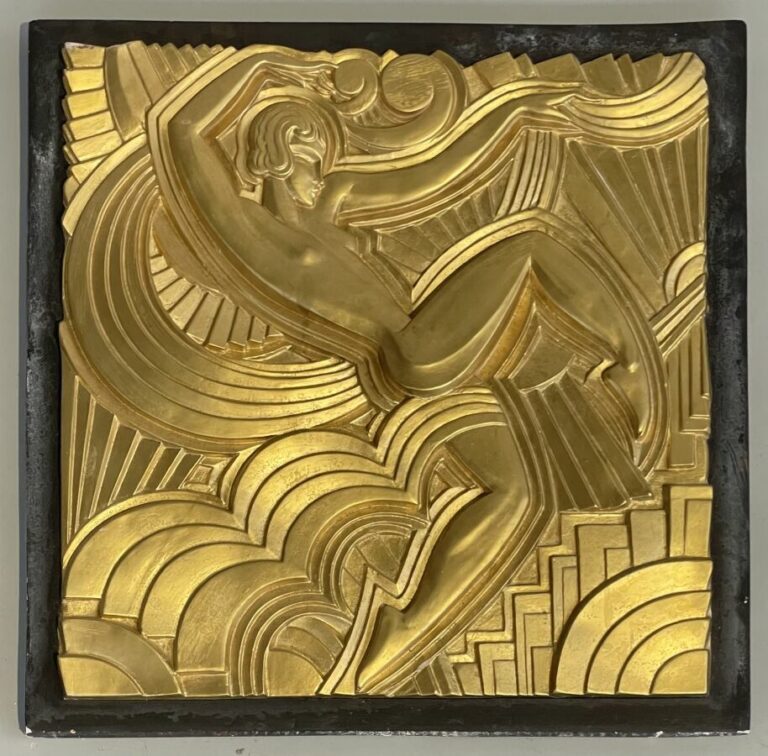 Maurice PICAUD (1900-1977) d'après - Danseuse - Paire de bas-relief en plâtre d…