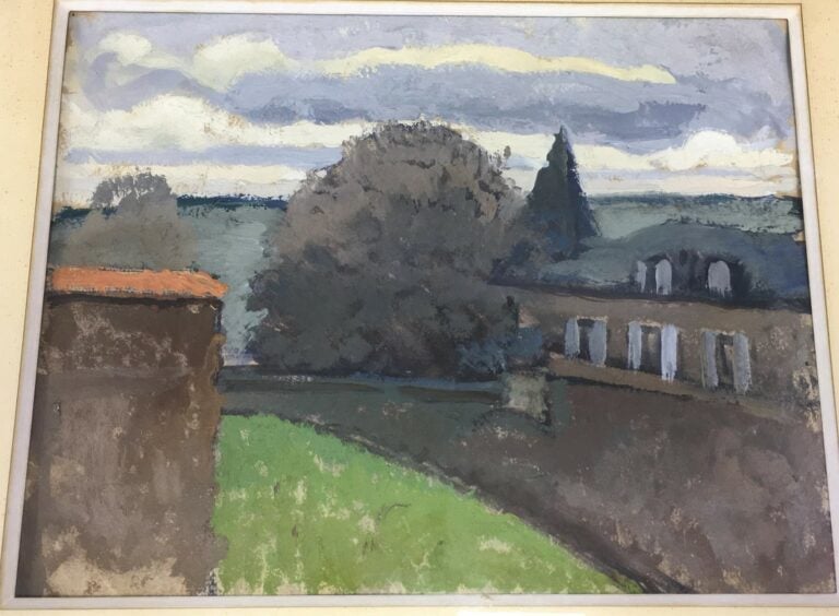 Charles BICHET (1863-1919/29). - La Taupinière - Huile sur papier, contresigné…