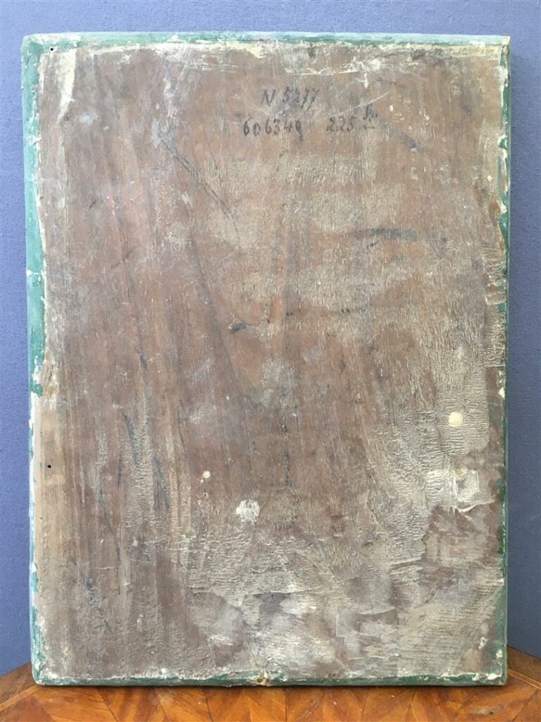 Icône sur bois, Sainte en prière. - Russie, XIXème siècle. - 39 x 30 cm.