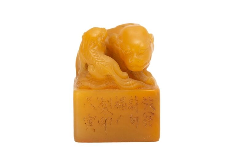 PETIT CACHET / SCEAU EN STEATITE - Chine, Moderne - Sculpté dans une pierre de…
