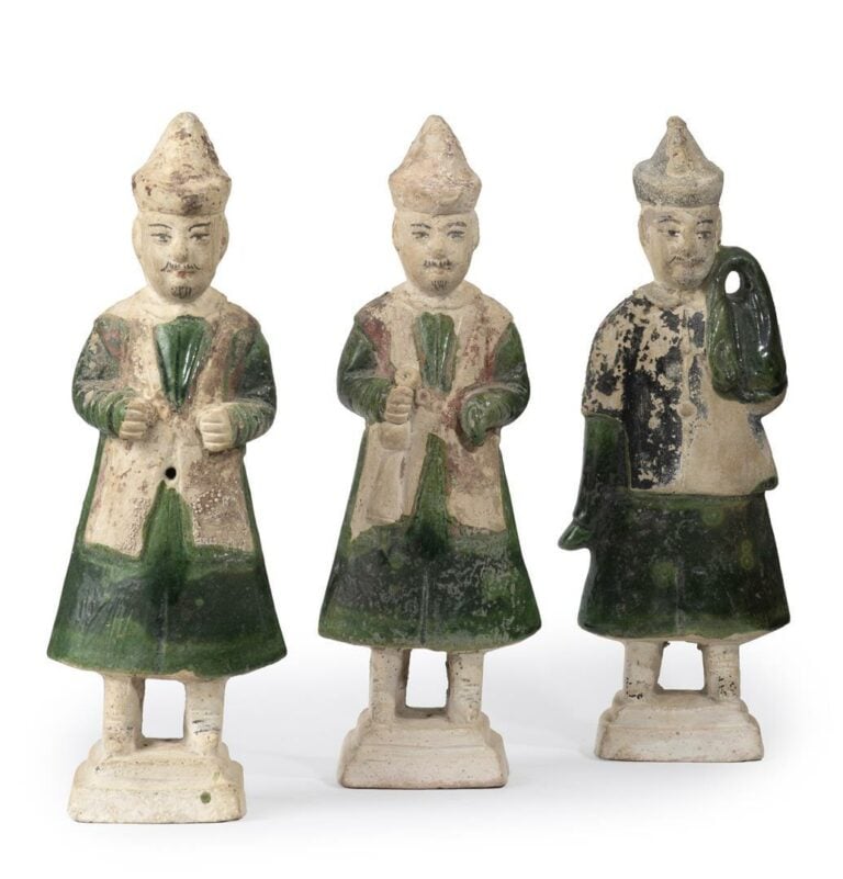 PROCESSION DE DIGNITAIRES - Chine, Style Ming et présumément de la période - En…