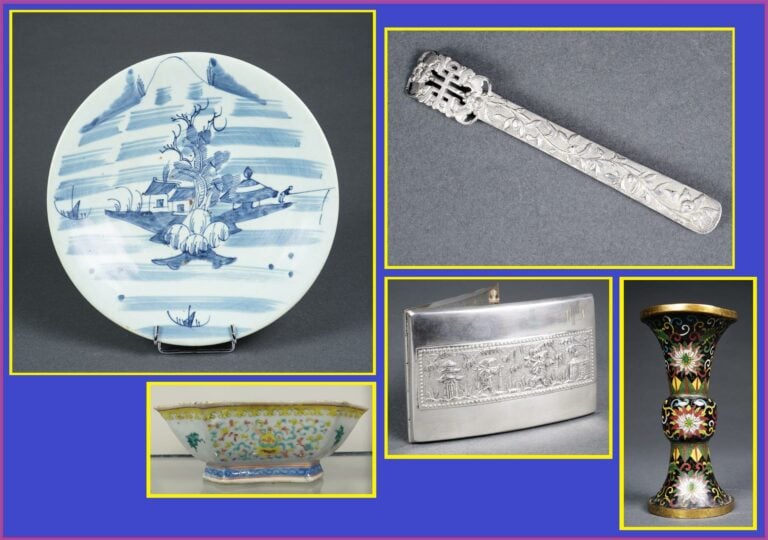 CHINE & VIETNAM - LOT DE CINQ (5) OBJETS - Chine et Vietnam / Indochine, Epoque…