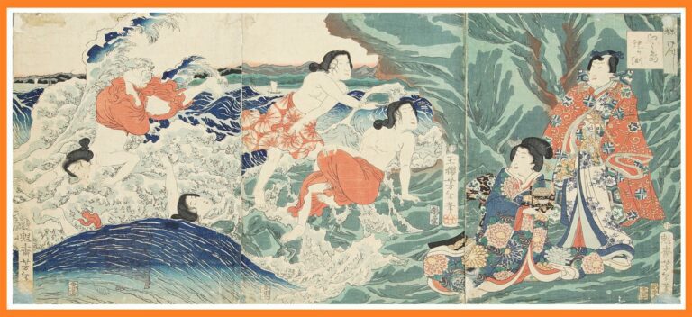 D'après Tsukioka Kinzaburo YOSHITOSHI (1839-1892) - Azuma : Le Prince Genji à l…