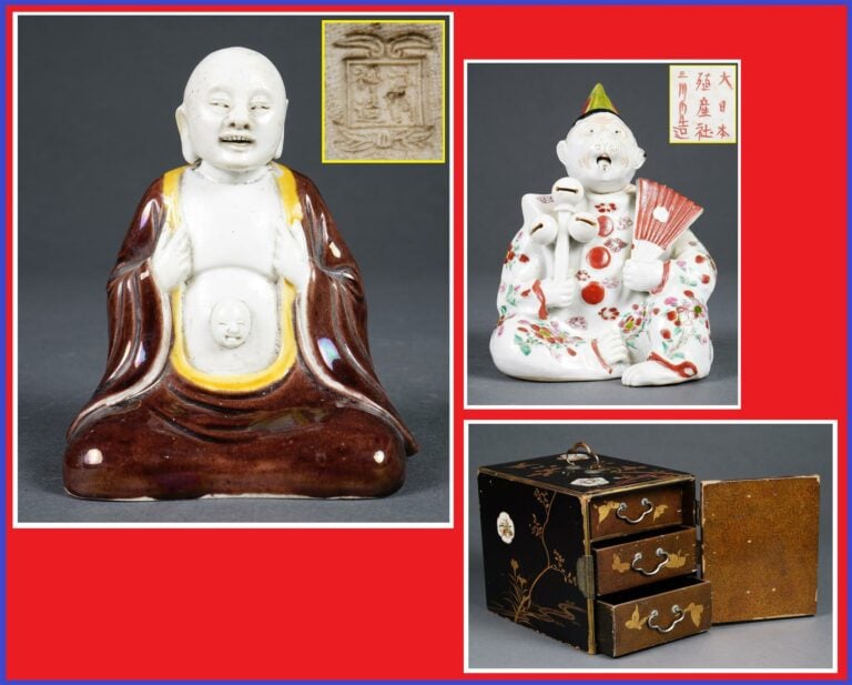 LOT DE TROIS (3) OBJETS JAPONAIS - Japon, Epoque XIXe et XXe siècle - Il compre…