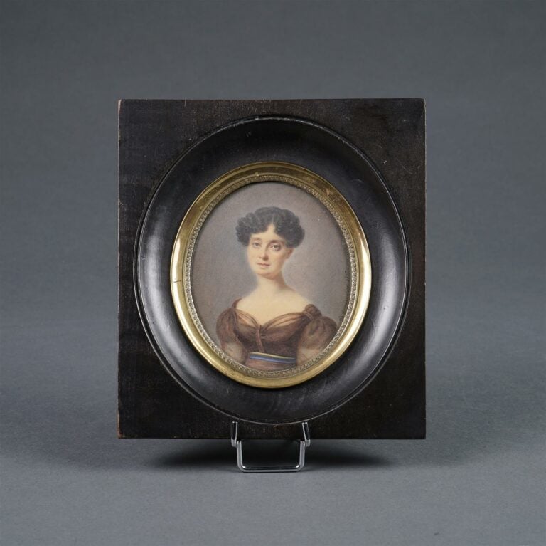 Ambroise Charlemagne LE CHENETIER (1979- c.1877). - Portrait de Mme Des Fontain…