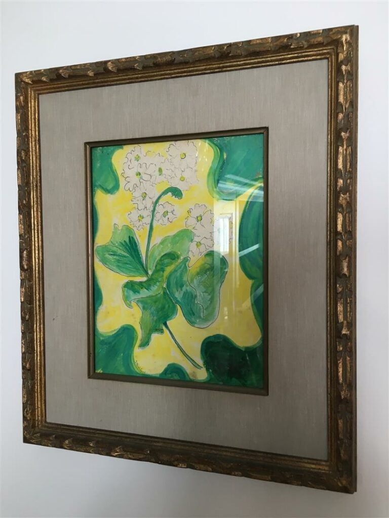 Isaac MINTCHINE (1900-1941). - Fleurs sur fond d'arabesques - Paire d'aquarelle…