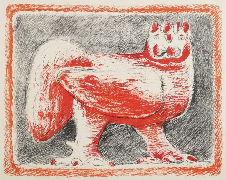 Salvatore FIUME (1915-1997). - Le coq - Lithographie sur papier, numérotée "P.A…