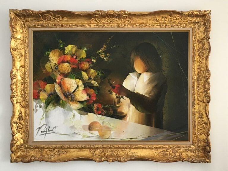 Raymond POULET (né en 1934). - Garçon à la bougie - Huile sur toile, signée en…