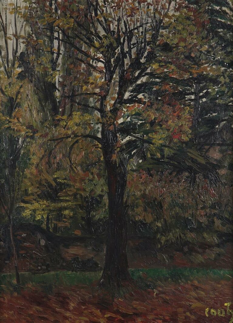 Jean COUTY (1907-1991). - Les arbres en automne, circa 1950 - Huile sur toile,…