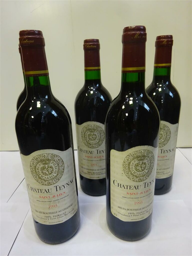 5 bouteilles, CHATEAU TEYNAC, Saint Julien, 1993