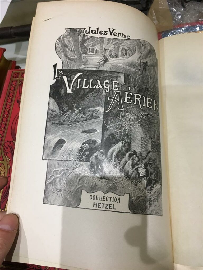 Jules Verne. Le Village aérien. Ill. de George ROUX. Édition Hetzel, sans date…