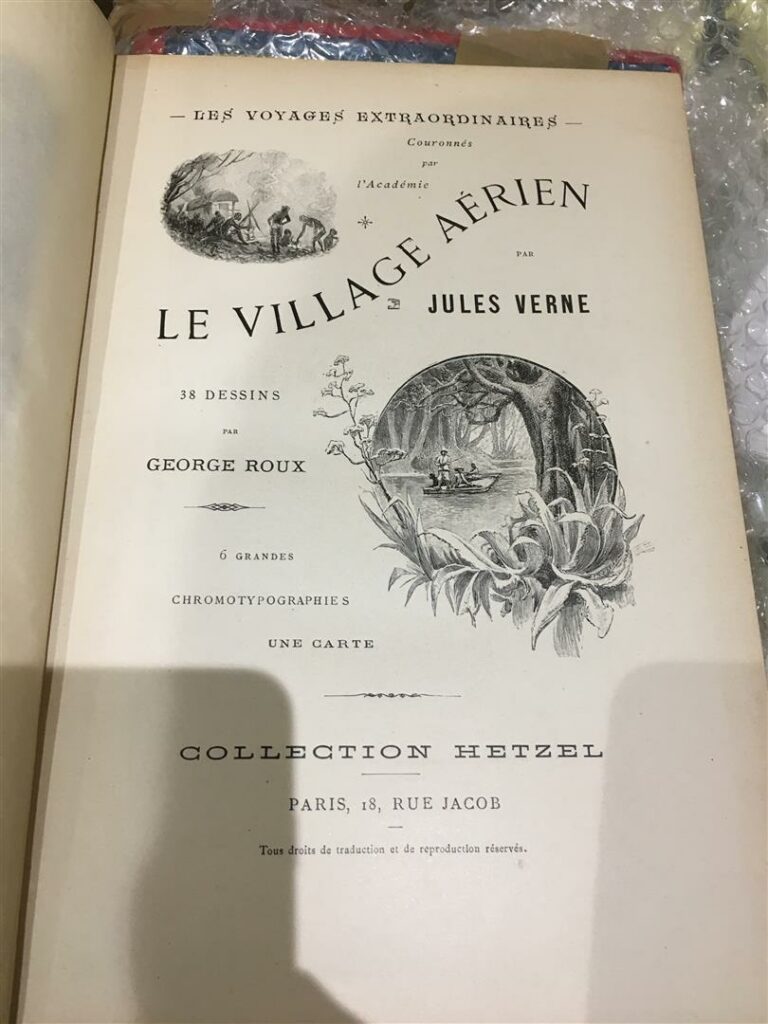 Jules Verne. Le Village aérien. Ill. de George ROUX. Édition Hetzel, sans date…