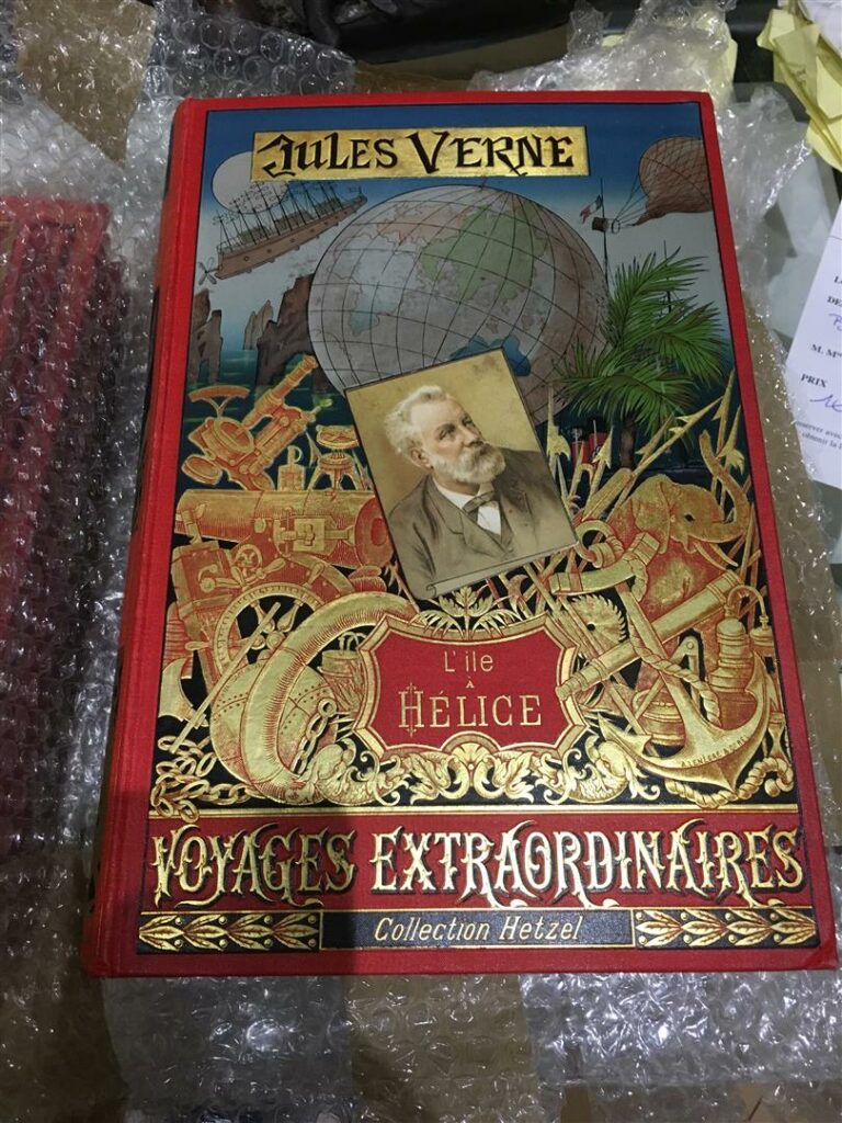 Jules Verne. L'Île à hélice. Ill. de BENETT. Édition Hetzel, sans date (1895).…