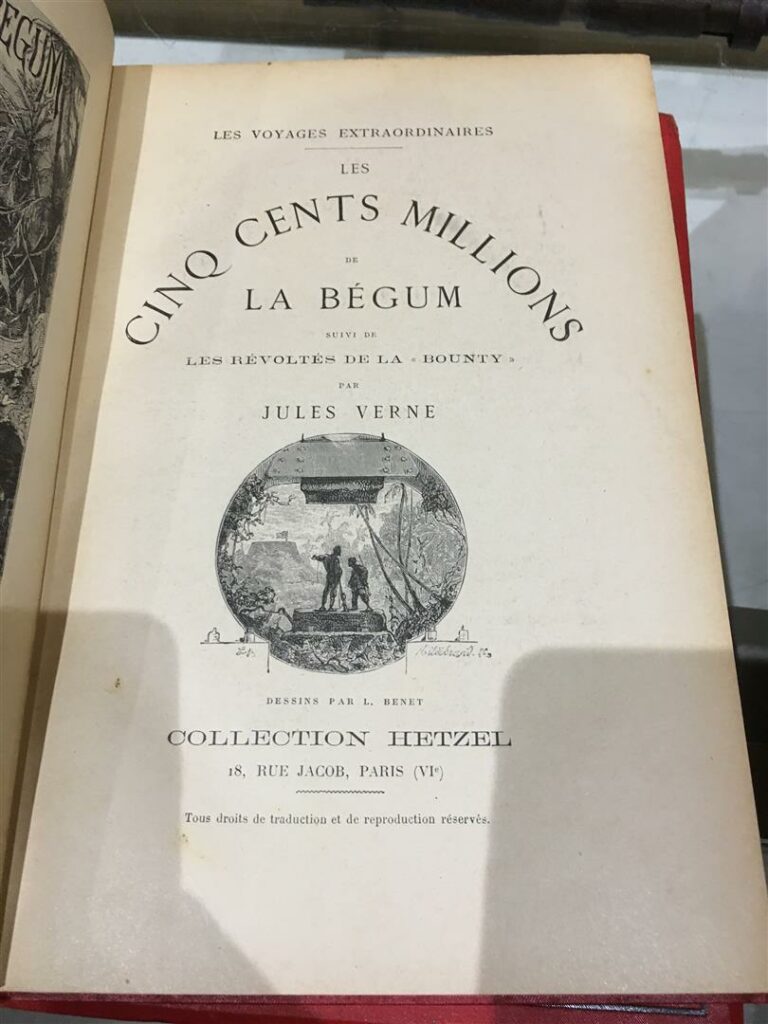 Jules Verne. Les Cinq cent millions de la Begum. Ill. de Léon BENETT. Édition H…
