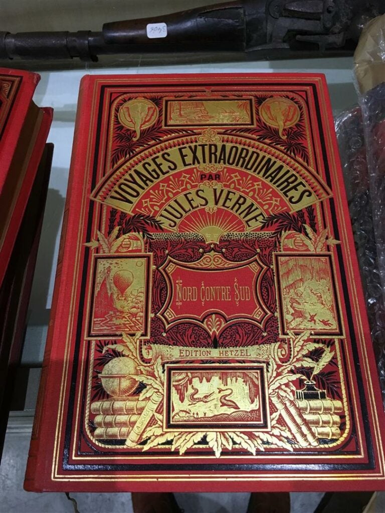 Jules Verne. Nord contre Sud. Ill. de BENETT. Édition Hetzel, 1887. - Édition o…