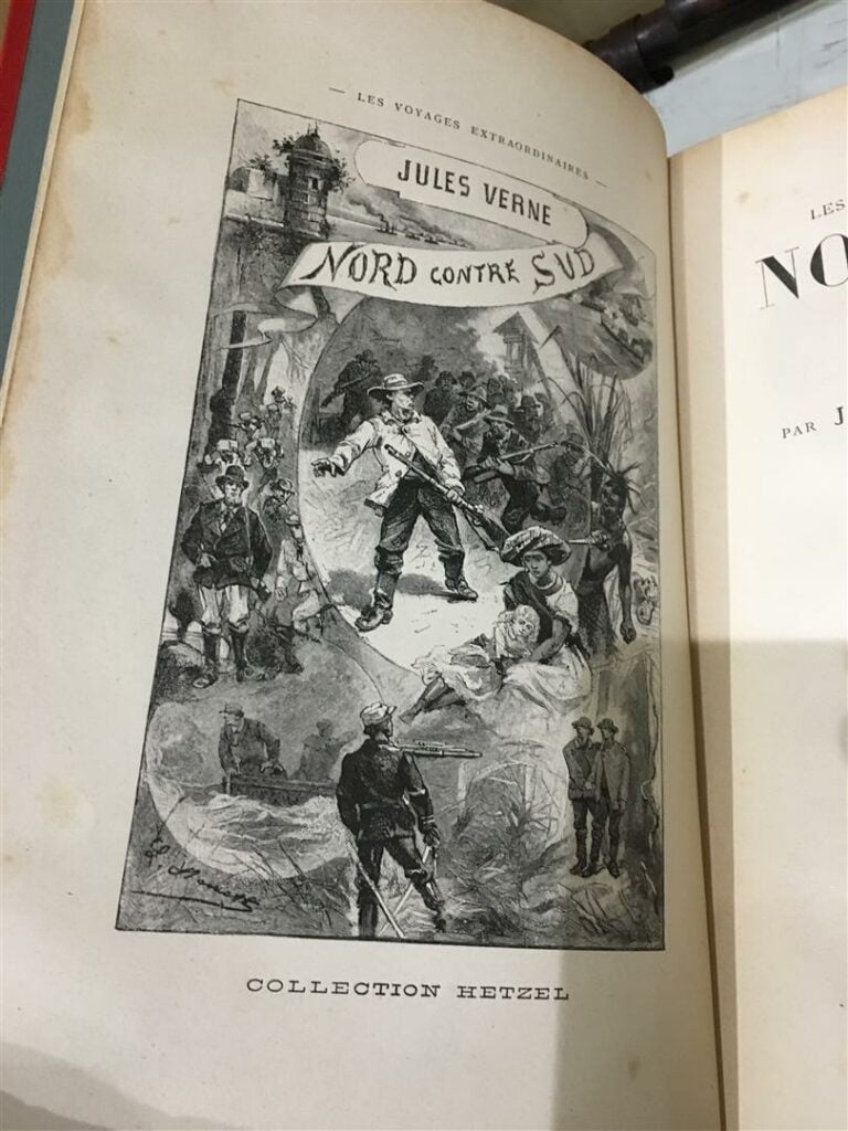 Jules Verne. Nord contre Sud. Ill. de BENETT. Édition Hetzel, 1887. - Édition o…