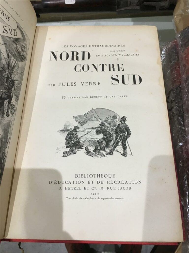 Jules Verne. Nord contre Sud. Ill. de BENETT. Édition Hetzel, 1887. - Édition o…