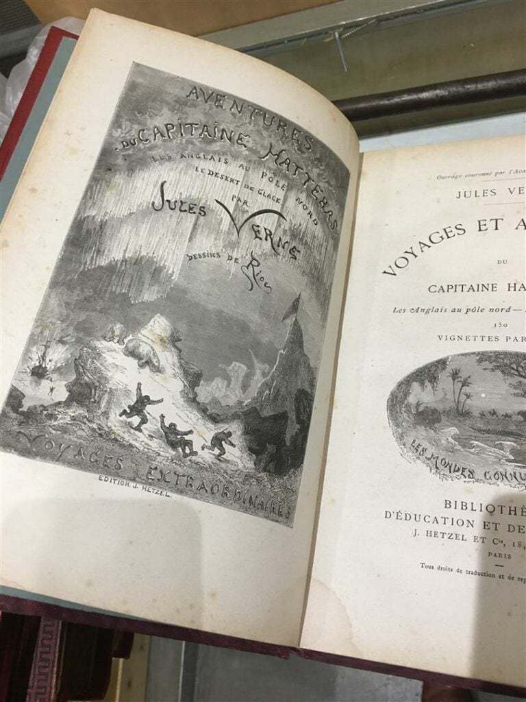 Jules Verne. Aventures du Capitaine Hatteras au Pôle Nord. Ill. de RIOU et De M…