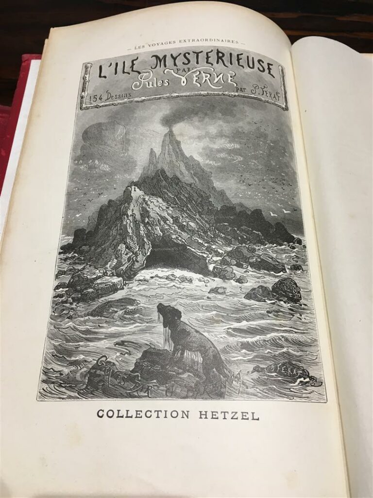 Jules Verne. L'Ile mystérieuse. Ill. de Férat. Édition Hetzel, sd (ca 1881). -…