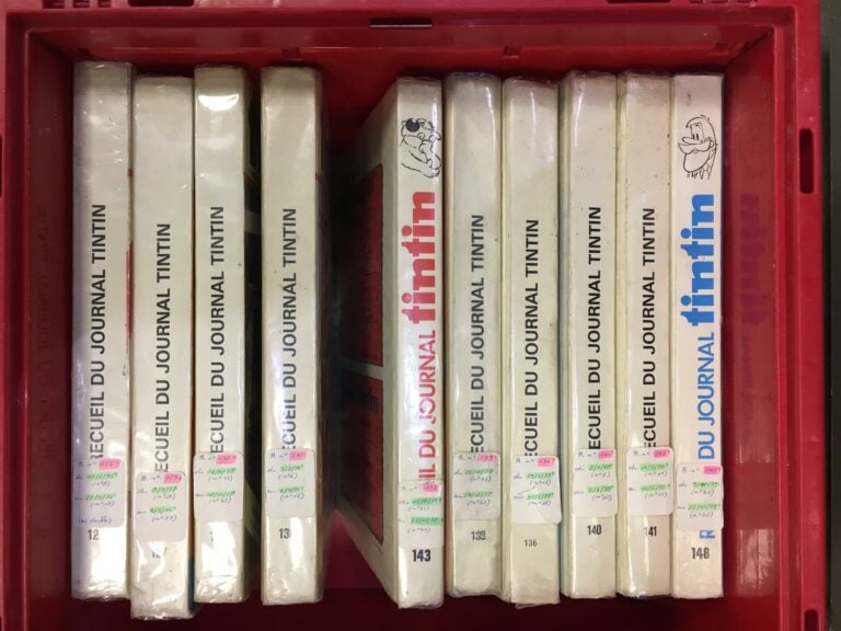 Lot de bandes dessinées anciennes, dont Boule et Bill et recueils Tintin