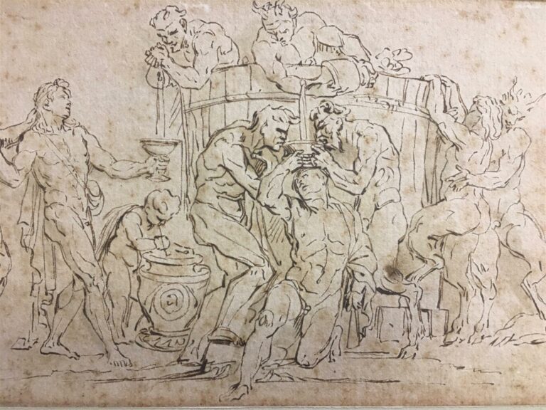 Raymond de LAFAGE (1656-1684). - Scènes de bacchanale - Paire de dessins à l'en…