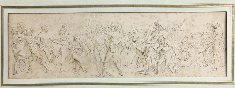 Raymond de LAFAGE (1656-1684). - Scènes de bacchanale - Paire de dessins à l'en…
