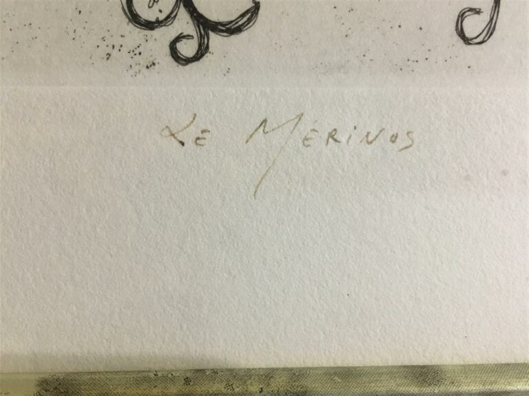 Jacques CORTELLARI (1942-2002). - Le Merinos - Gravure à l'eau-forte, numérotée…