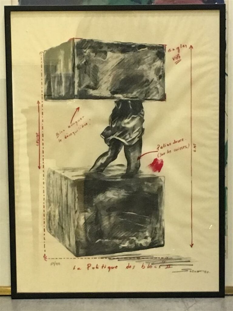 Sacha SOSNO (1937-2005). - La politique des blocs II (Diane oblitérée). - Litho…