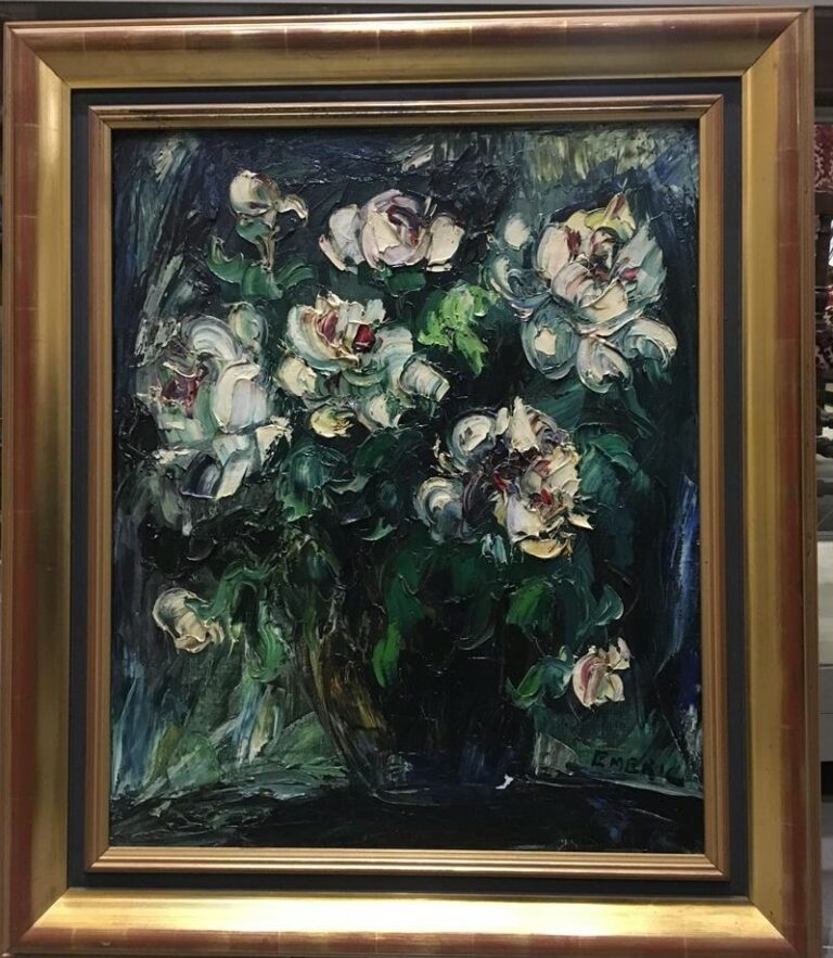 Eméric VAGH-WEINMANN (1919-2012). - Bouquet de fleurs - Huile sur toile, signée…
