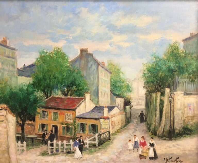 Pierre DUTEURTRE (1911-1989). - Montmartre, le lapin agile et la rue Saint-Vinc…