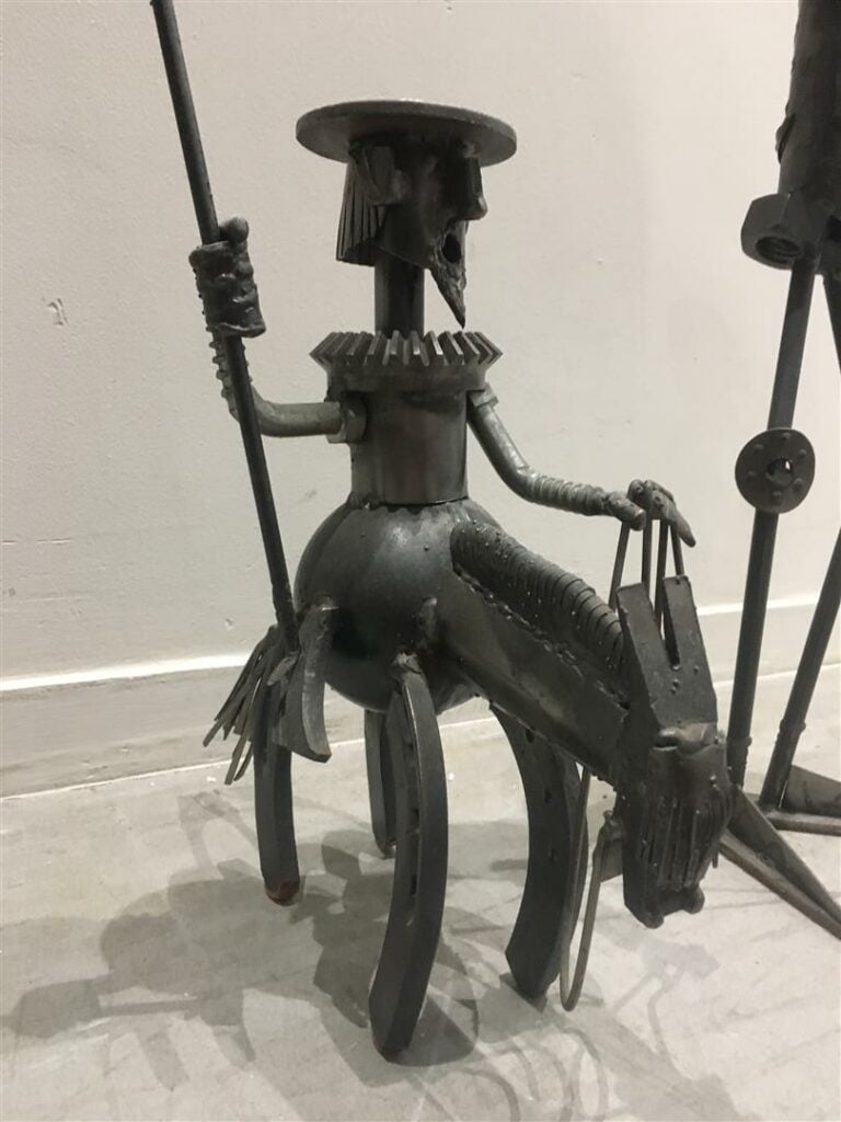 Michel JARRY (XX-XXIèmes siècles). - Don Quichotte et Sancho Pança - Deux sculp…