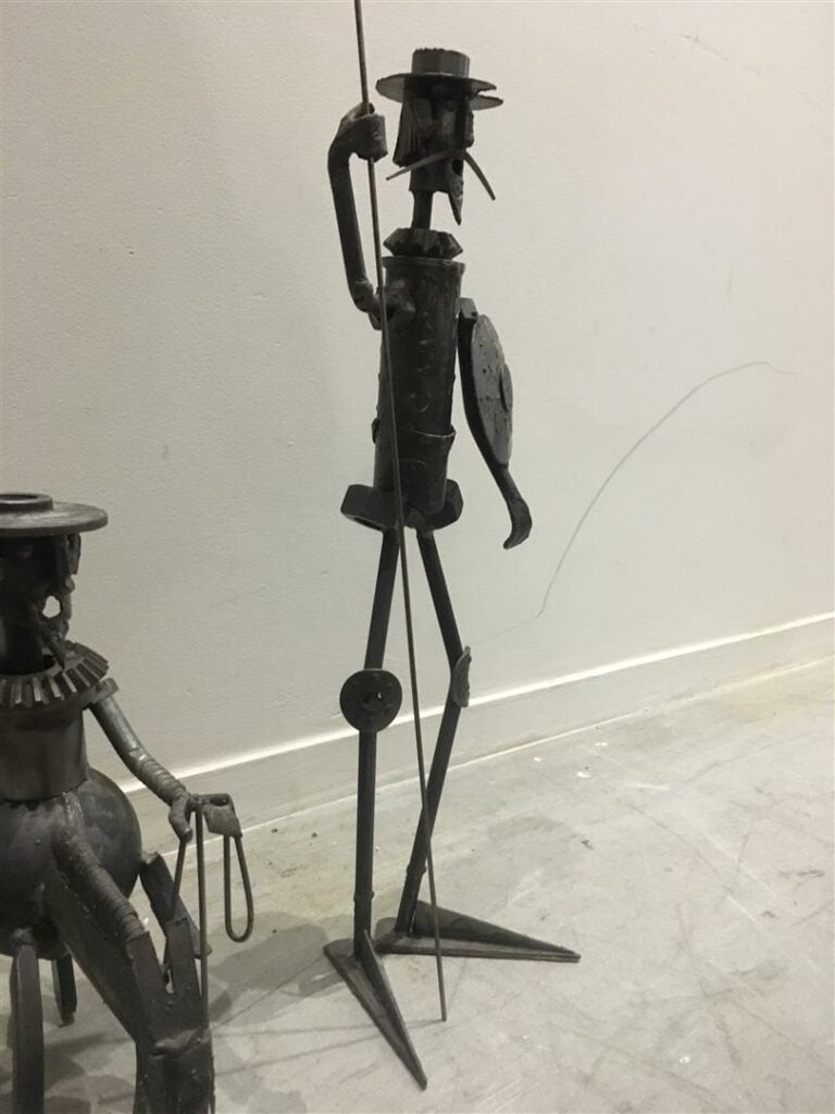 Michel JARRY (XX-XXIèmes siècles). - Don Quichotte et Sancho Pança - Deux sculp…