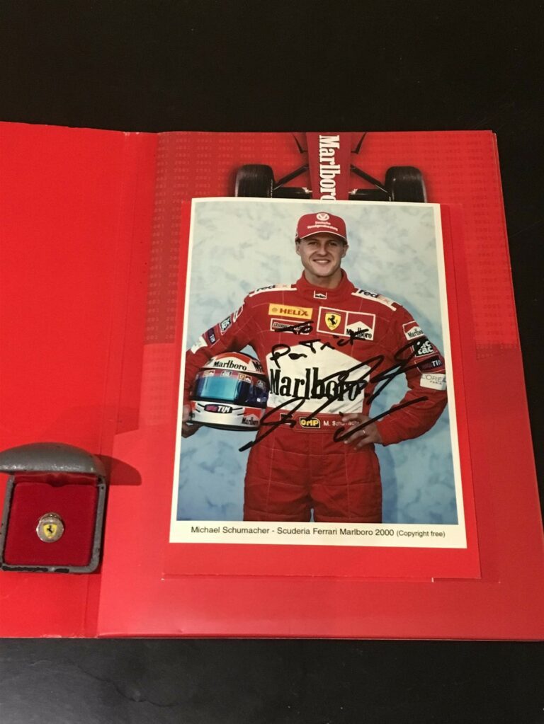 Photo dédicacée et signée de Michaël Schumacher à l'occasion du Grand Prix de m…