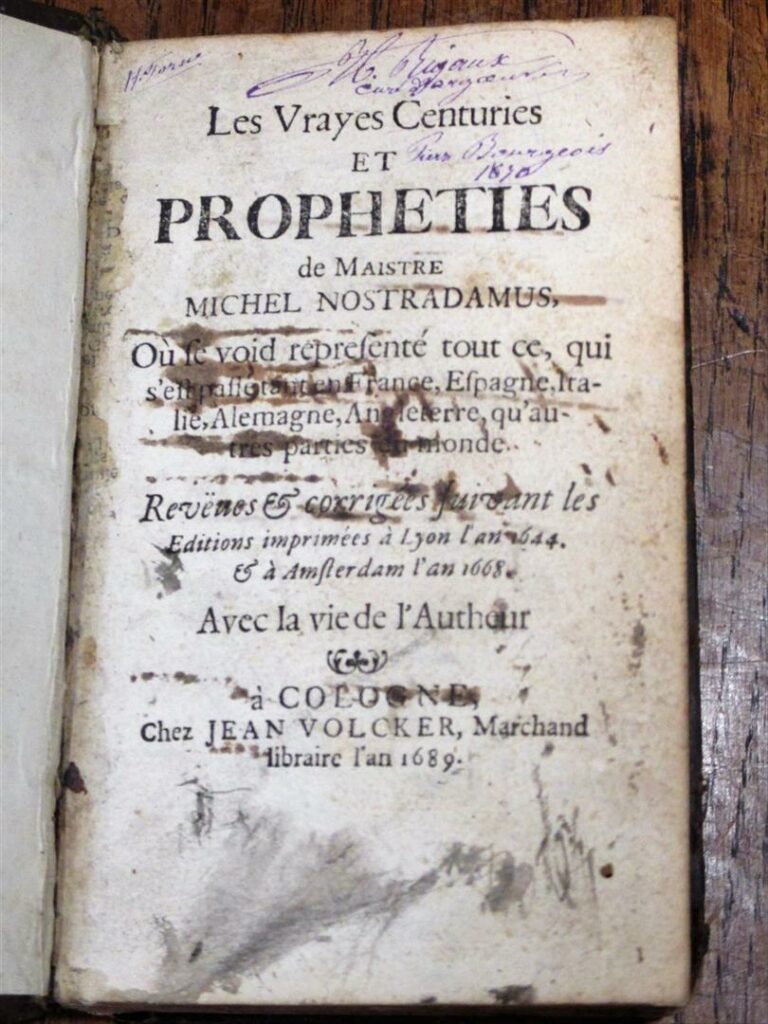 NOSTRADAMUS - Les Vrayes Centuries et Propheties de Maistre Michel Nostradamus:…