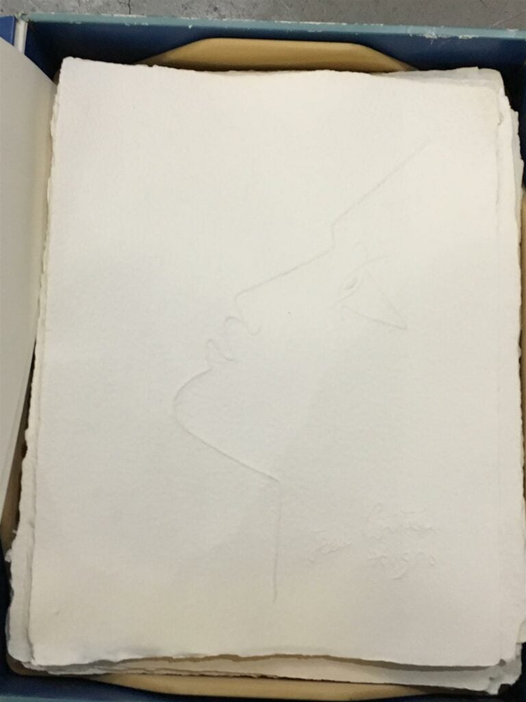Cocteau envisagé, ensemble d'estampes en papier gauffré d'après Jean Cocteau, d…
