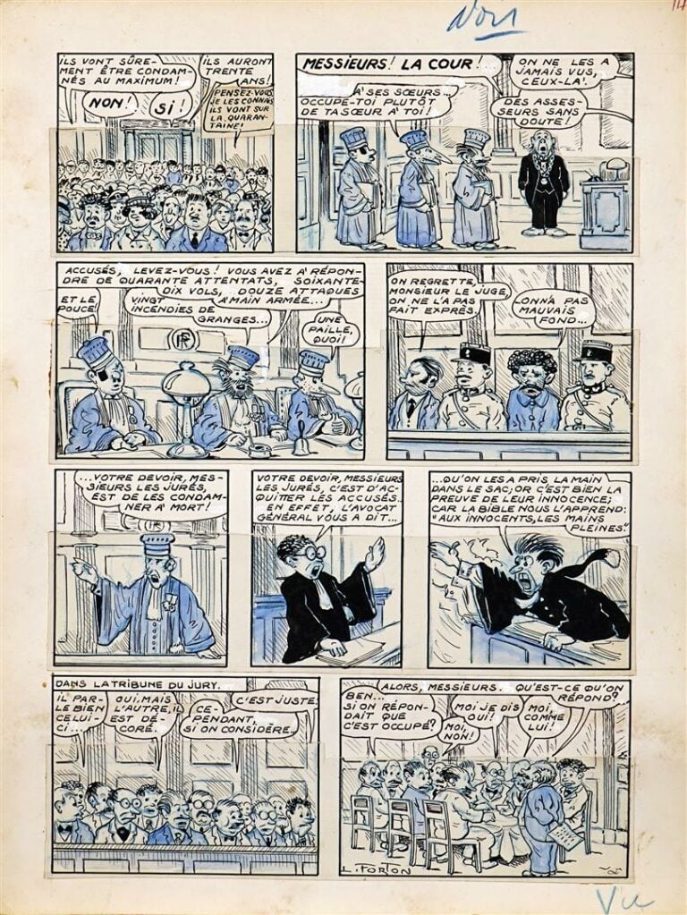 Louis Forton (1879-1934). - Les Pieds Nickelés. Planche originale de format 25…