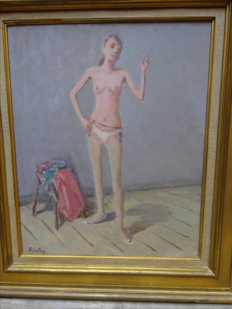 Robert PIKELNY (1904-1986). - Jeune fille debout - Huile sur panneau signée en…