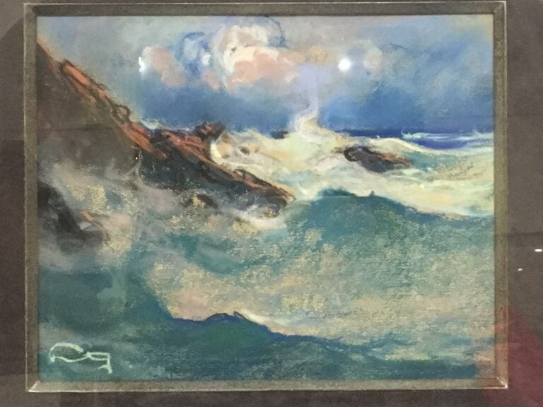 Louis FORTUNEY (1875-1951). - Mer déchaînée - Pastel sur papier, signé en bas à…