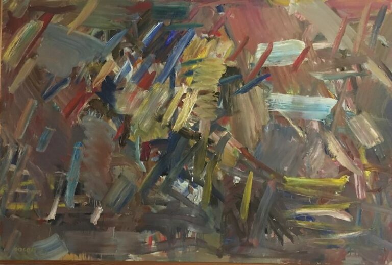 Pierre GOGOIS (né en 1935). - Composition abstraite - Huile sur toile, signée e…