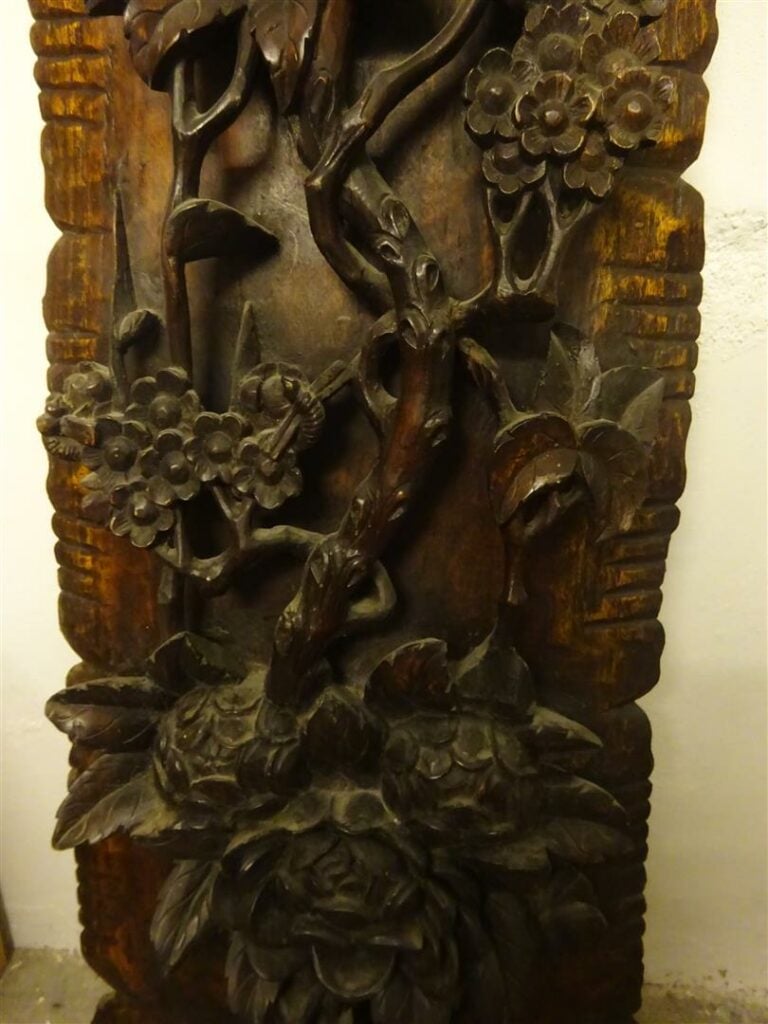 PANIER A NOURRITURE EN BOIS LAQUE NOIR ET OR - Vietnam / Indochine, Epoque XXe…