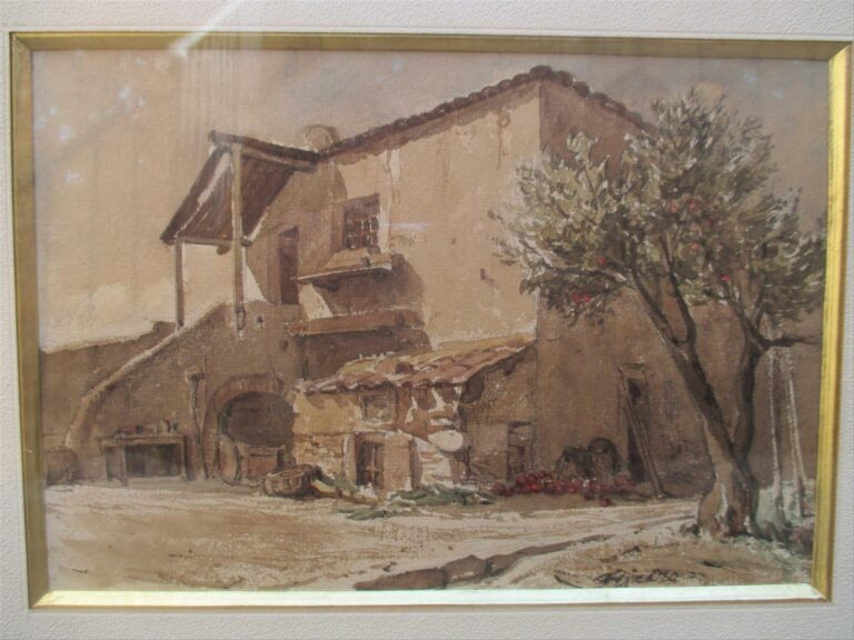 Joseph FRICERO (1807-1870). - Vue de Nice et La maison du jardinier de Fricero…