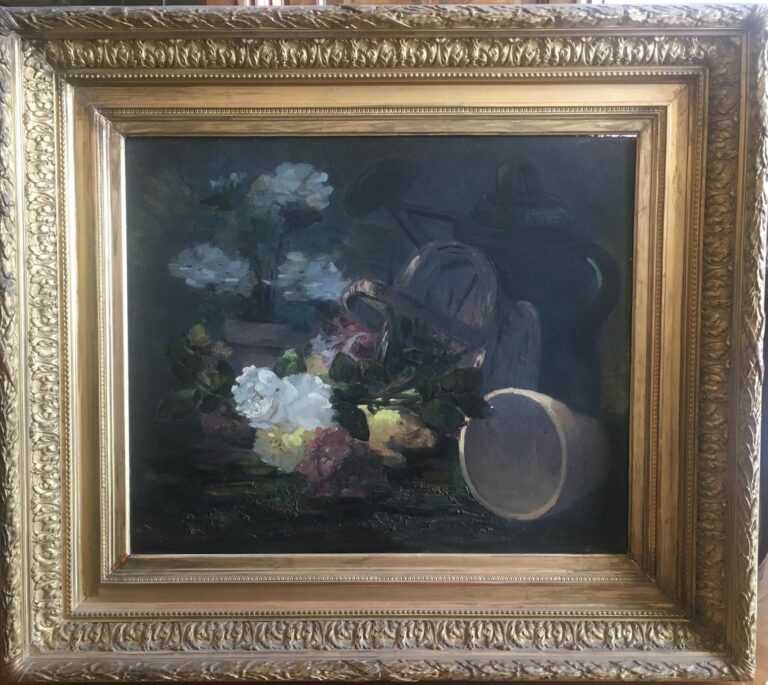 Antoon DE VAERE (1900-1989). - Nature morte aux fleurs - Huile sur toile, signé…