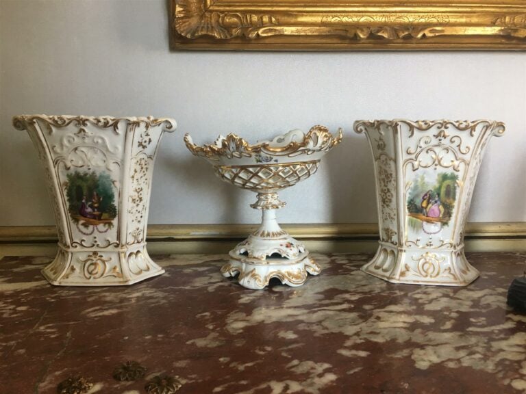 Paire de chenêts Louis XV